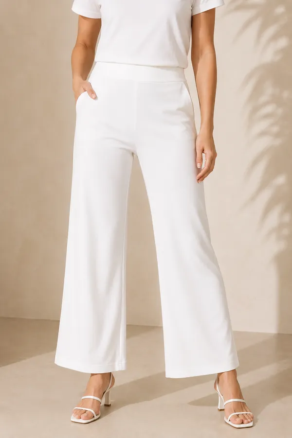 White_Premium_Cotton_And_Elastane_Flare_Pant_For_Women