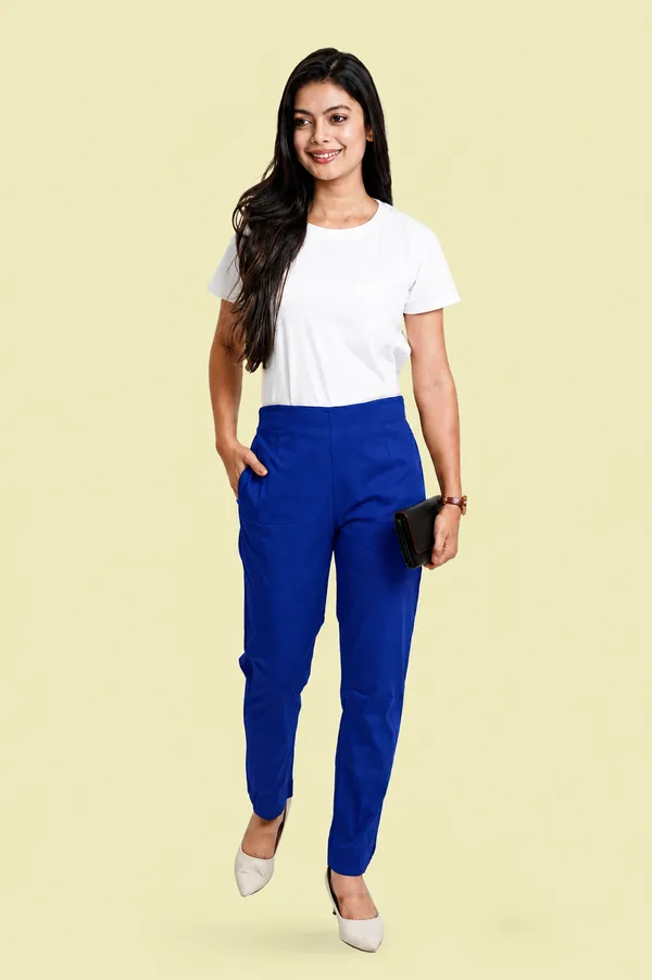 Blue_Premium_Cotton_Pant_For_Women