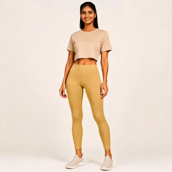 Mustard_Premium_Cotton_And_Elastane_Ankle_Pant_For_Women