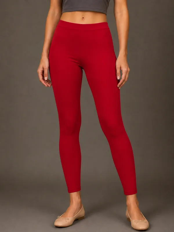Red_Premium_Cotton_And_Elastane_Ankle_Pant_For_Women