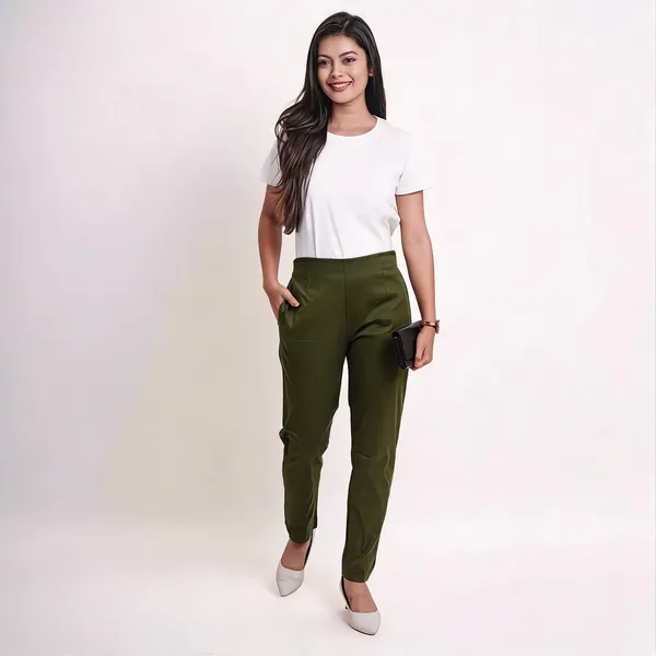 Olive_Green_Premium_Cotton_Pant_For_Women