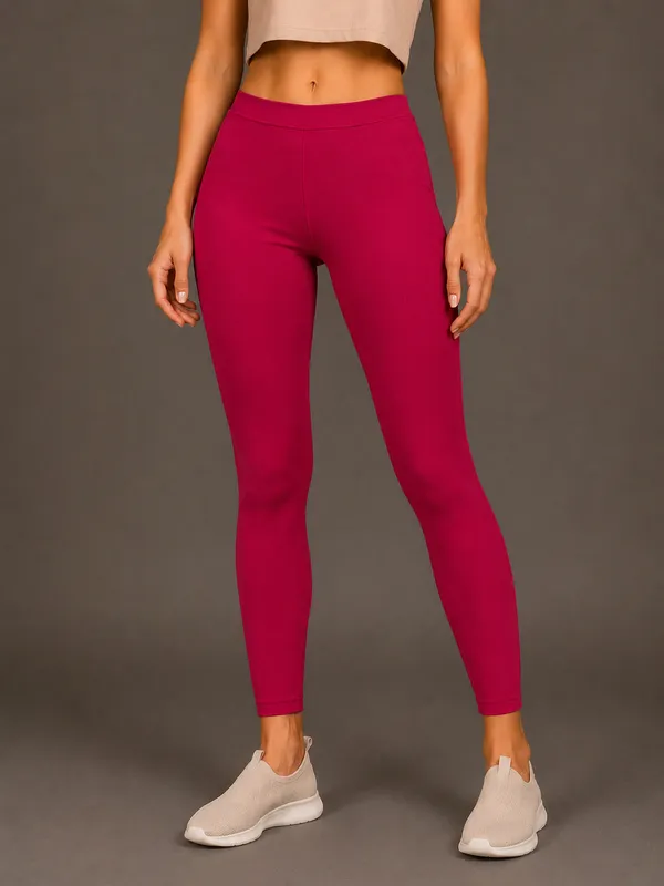 Magenta_Premium_Cotton_And_Elastane_Ankle_Pant_For_Women