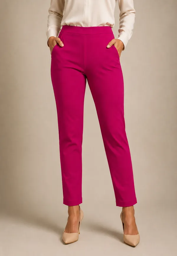 Magenta_Premium_Cotton_And_Elastane_Pant_For_Women