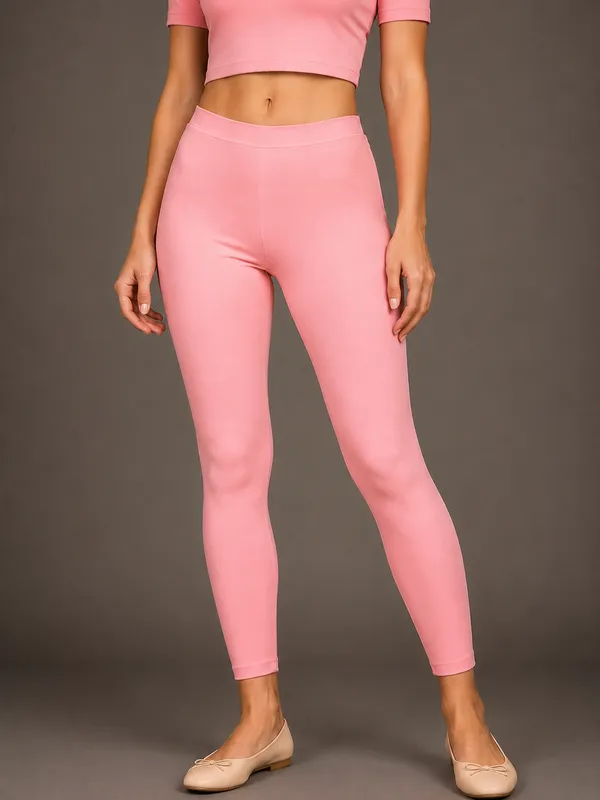 Pink_Premium_Cotton_And_Elastane_Ankle_Pant_For_Women