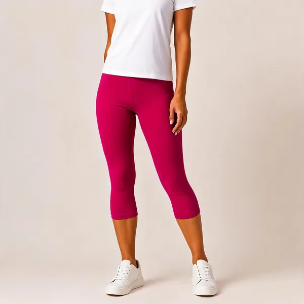 Magenta_Premium_Cotton_And_Elastane_Capri_For_Women