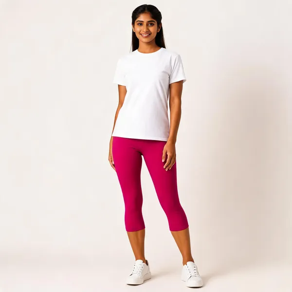 Magenta_Premium_Cotton_And_Elastane_Capri_For_Women
