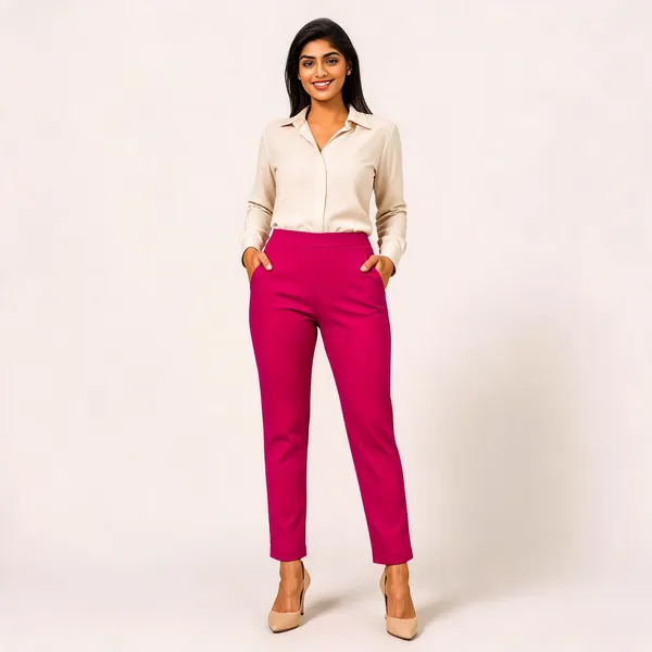 Magenta_Premium_Cotton_And_Elastane_Pant_For_Women