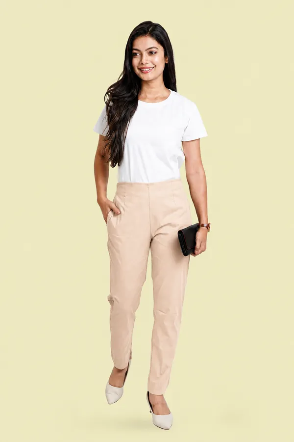 Beige_Premium_Cotton_Pant_For_Women