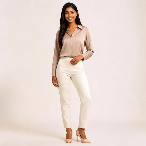 White_Premium_Cotton_And_Elastane_Pant_For_Women