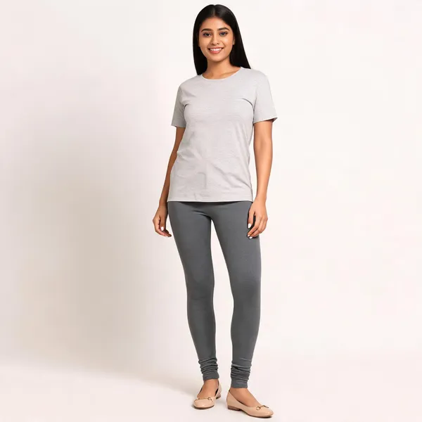 Grey_Premium_Cotton_And_Elastane_Churidar_For_Women