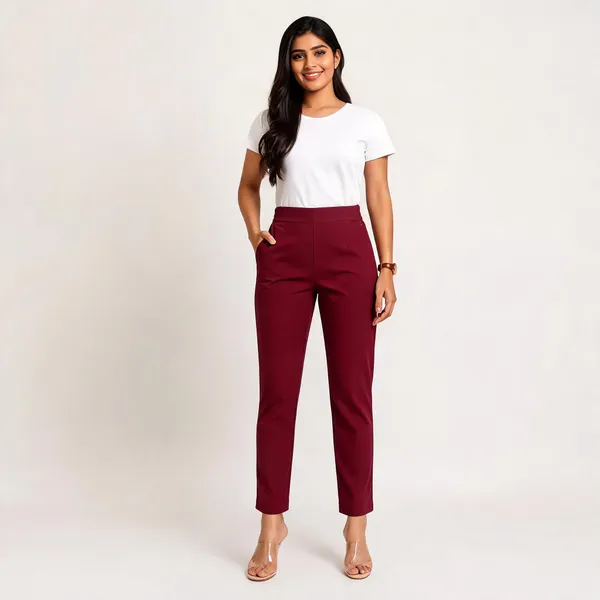 Maroon_Premium_Cotton_And_Elastane_Pant_For_Women