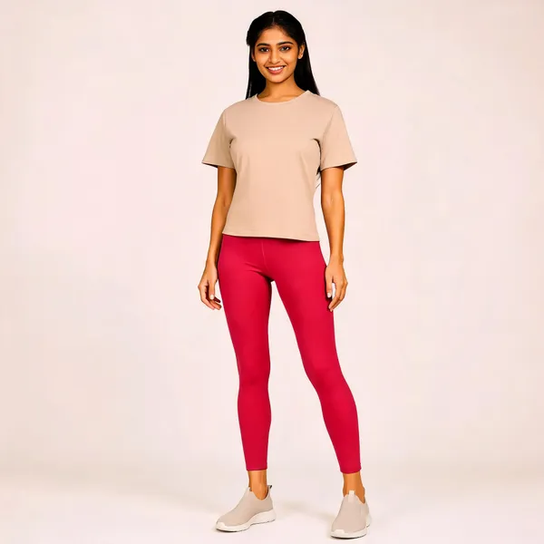 Pink_Premium_Cotton_And_Elastane_Ankle_Pant_For_Women