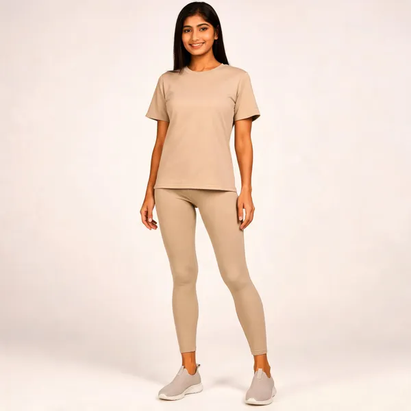 Beige_Premium_Cotton_And_Elastane_Ankle_Pant_For_Women