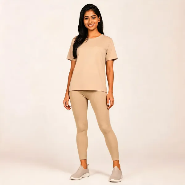 Beige_Premium_Cotton_And_Elastane_Ankle_Pant_For_Women