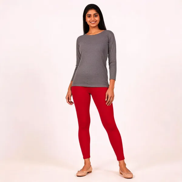 Red_Premium_Cotton_And_Elastane_Ankle_Pant_For_Women