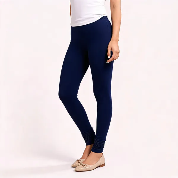 Navy_Premium_Cotton_And_Elastane_Churidar_For_Women