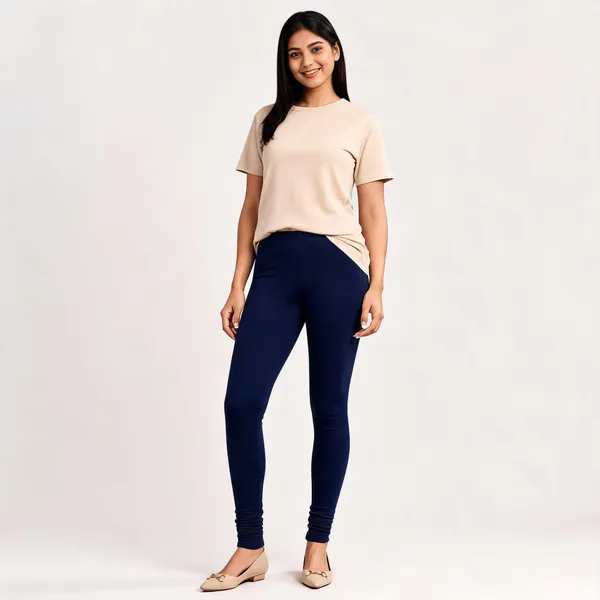 Navy_Premium_Cotton_And_Elastane_Churidar_For_Women