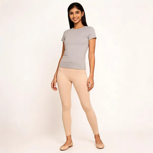 Beige_Premium_Cotton_And_Elastane_Ankle_Pant_For_Women