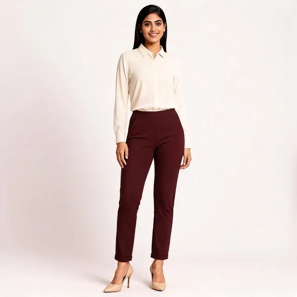 Maroon_Premium_Cotton_And_Elastane_Pant_For_Women