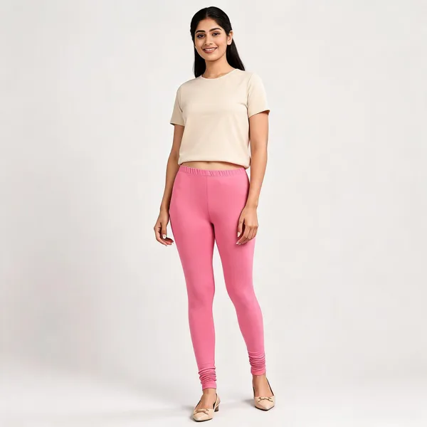 Pink_Premium_Cotton_And_Elastane_Churidar_For_Women