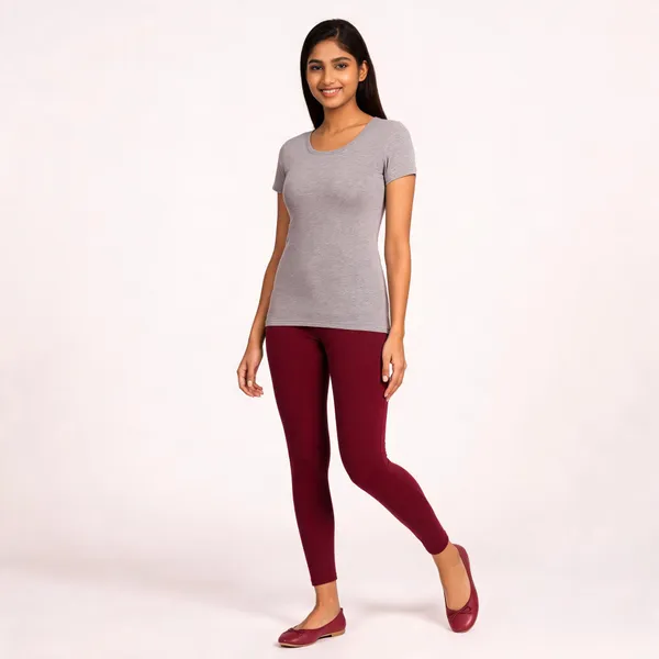 Burgundy_Premium_Cotton_And_Elastane_Ankle_Pant_For_Women