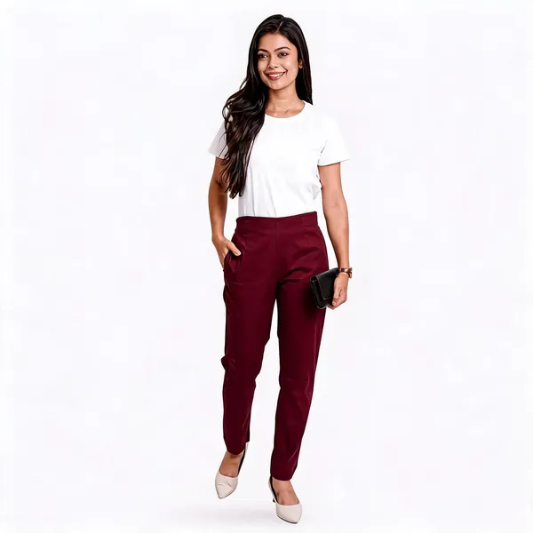 Maroon_Premium_Cotton_Pant_For_Women