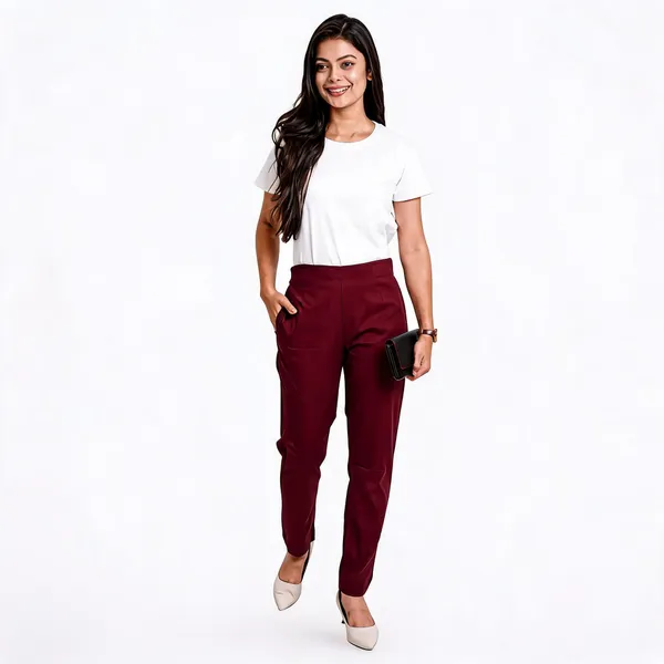 Maroon_Premium_Cotton_Pant_For_Women