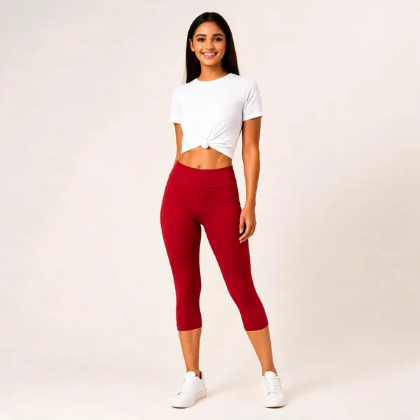 Red_Premium_Cotton_And_Elastane_Capri_For_Women