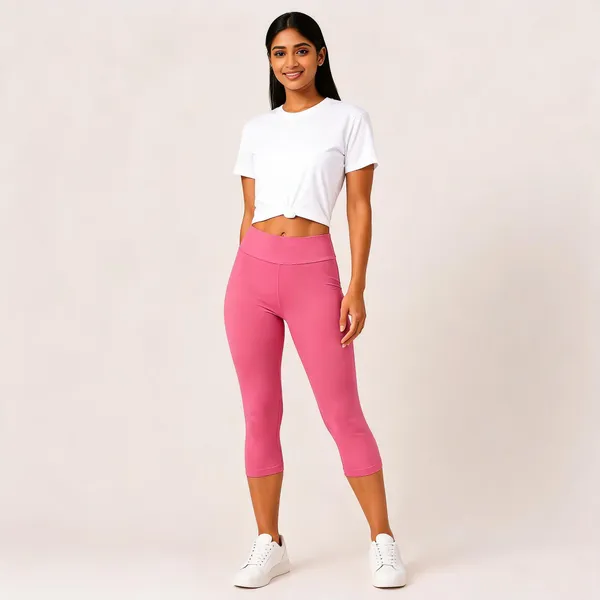 Pink_Premium_Cotton_And_Elastane_Capri_For_Women