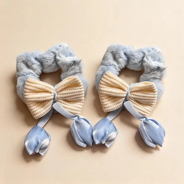 Gray_Plush_Bow_Tie_Pet_Collar_Pack_Of_2