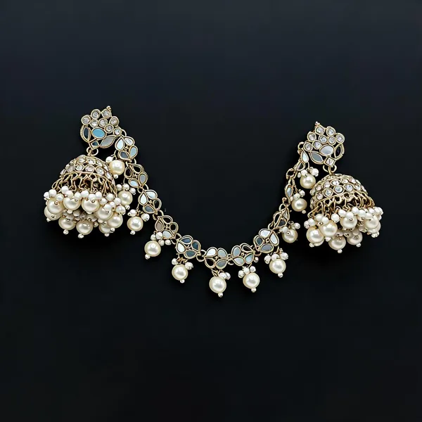 Multicolor_Alloy_Kundan_Style_Kaan_Chain_Earrings_For_Women