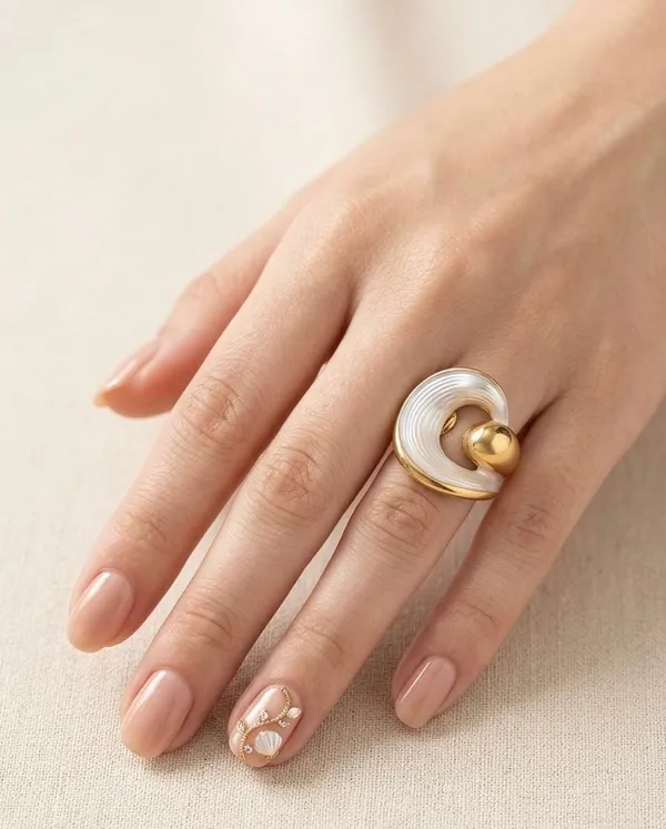 Gold-Plated_Asymmetric_Crescent_Moon_Statement_Ring