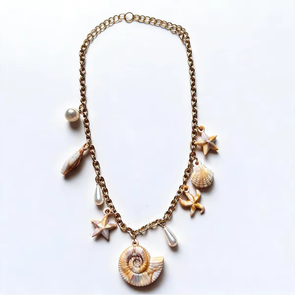 Gold_Tone_Alloy_Seashell_Charm_Necklace_For_Women