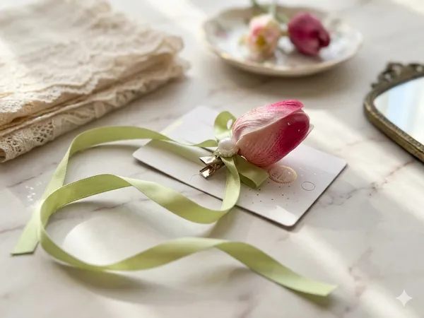 Pink_Cotton_Ribbon_Floral_Hair_Clip_For_Women_Pack_Of_2