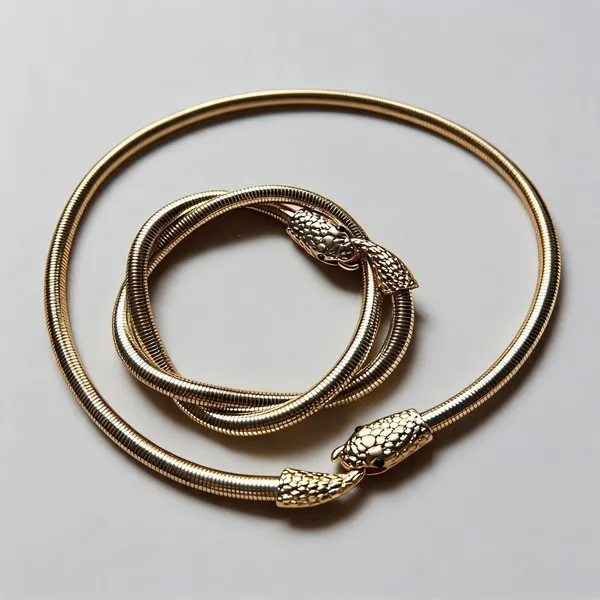 Gold_Tone_Alloy_Snake_Design_Necklace_For_Women