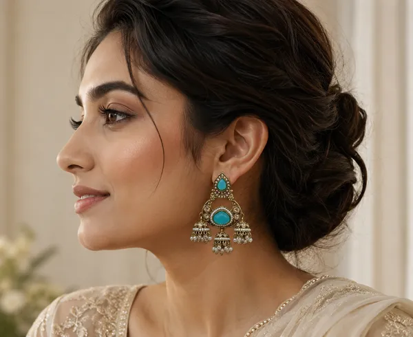 Gold_Tone_Turquoise_Alloy_Chandbali_Jhumka_Earrings_For_Women