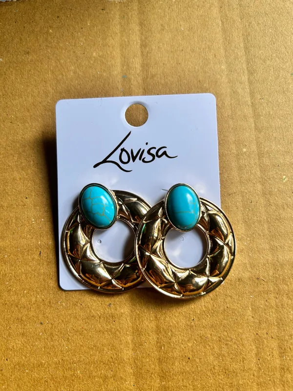 Gold_Tone_Turquoise_Alloy_Statement_Earrings_For_Women_Pack_Of_2