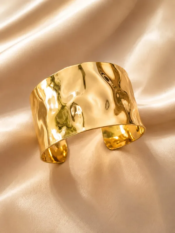 Hammered_Gold_Wide_Cuff_Bracelet
