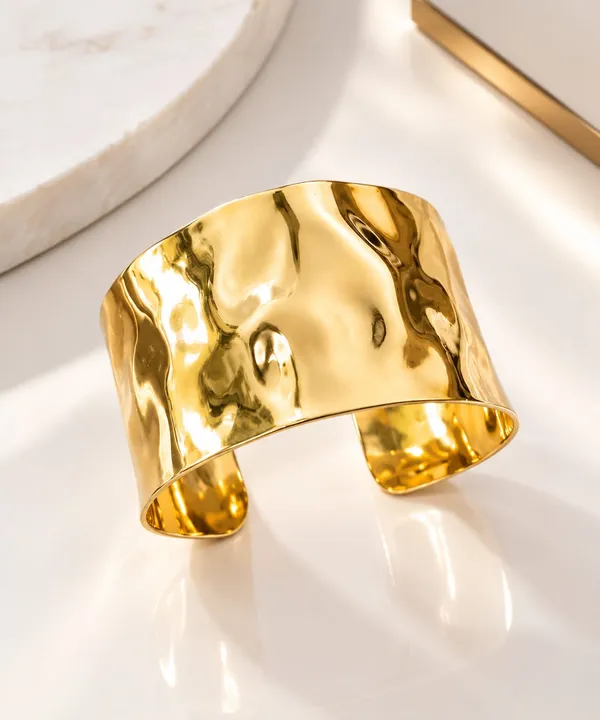 Hammered_Gold_Wide_Cuff_Bracelet
