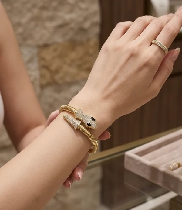 Crystal-Paved_Gold_Snake_Wrap_Bangle