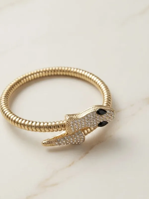 Crystal-Paved_Gold_Snake_Wrap_Bangle