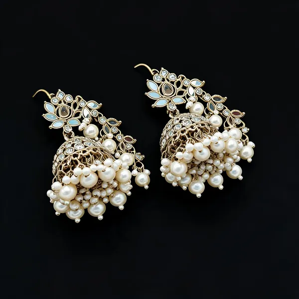 Multicolor_Alloy_Pearl_Kaan_Chain_Earrings_For_Women