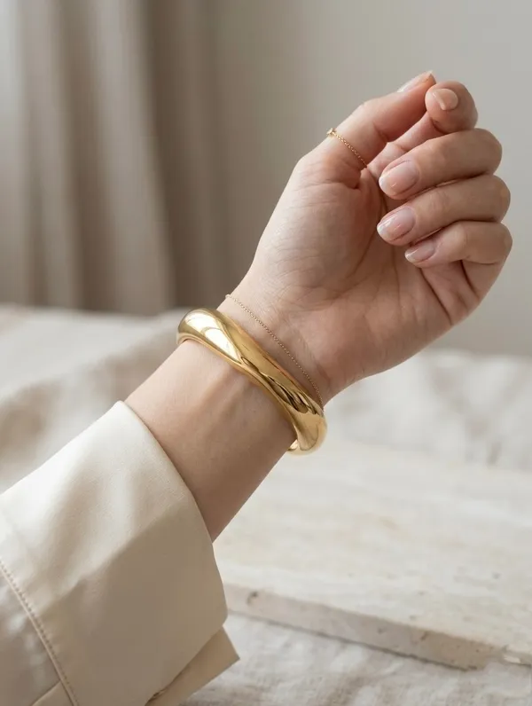 Chunky_Gold_Curved_Hinged_Bangle_Bracelet