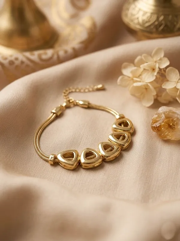 Gold-Plated_Geometric_Triangle_Charm_Bracelet