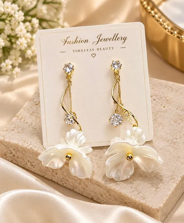 Elegant_Crystal_and_White_Flower_Dangle_Earrings