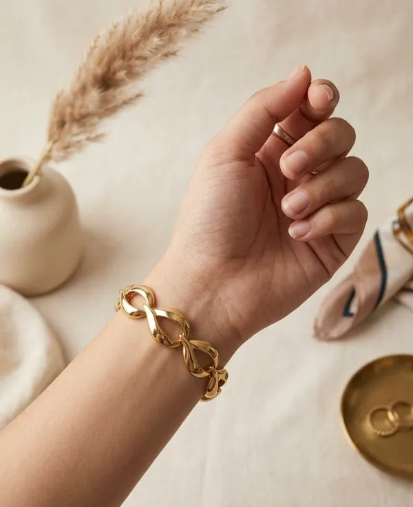 Chunky_Gold_Twisted_Oval_Link_Statement_Bracelet