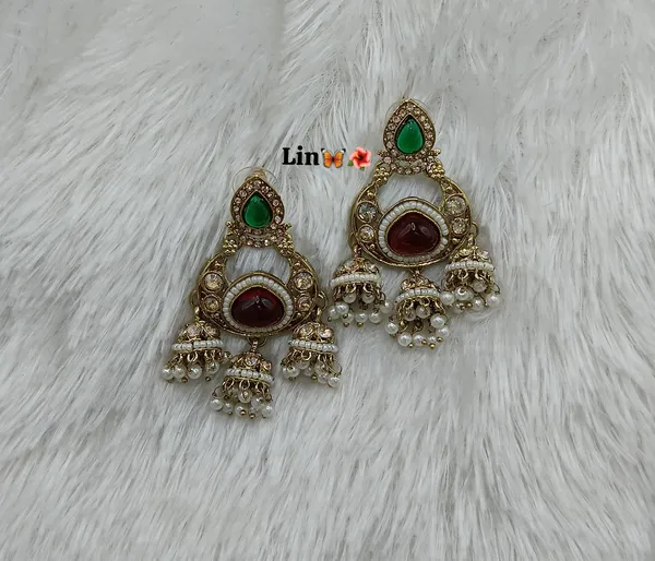 Gold_Tone_Alloy_Traditional_Stone_Studded_Jhumka_Earrings_For_Women