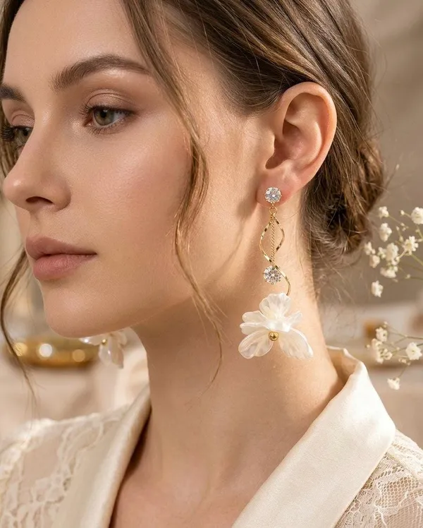 Elegant_Crystal_and_White_Flower_Dangle_Earrings