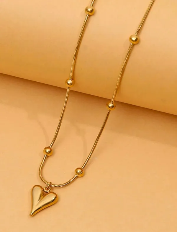 Gold_Tone_Alloy_Heart_Pendant_Necklace_For_Women