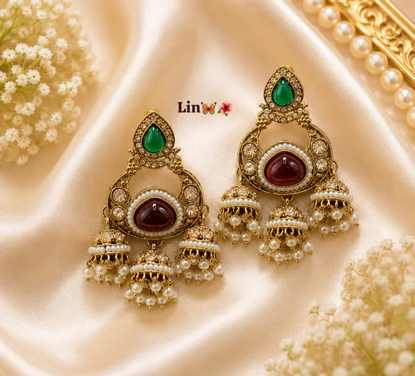 Gold_Tone_Alloy_Traditional_Stone_Studded_Jhumka_Earrings_For_Women